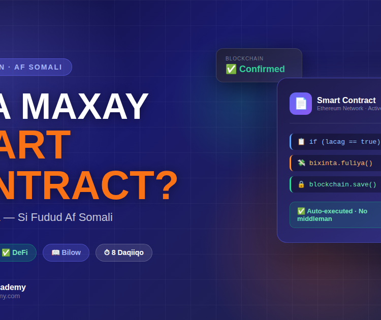 Smart Contract waa maxay - CryptoSomali"
